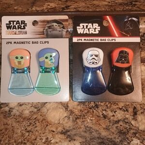 Star wars 4.pk magnetic chip clips. Star wars brand new 4 pack .